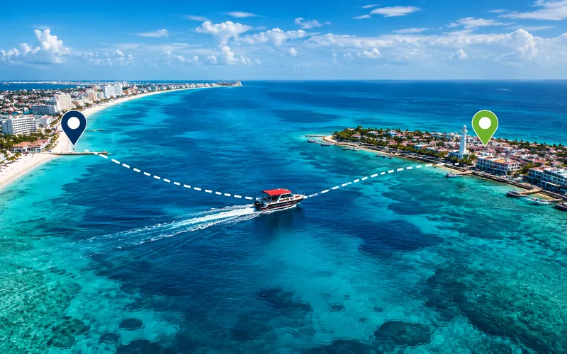 Adventure Tours boat for private Aqua Taxi service
